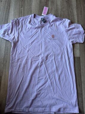 Simply Southern women’s Short-Sleeve Tee in Light Lavender with Small Logo